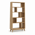 Libreria a giorno in rovere massello naturale rettangolare 80 x 30 x 180 cm